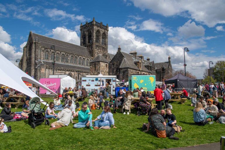 Sunny Abbey Gardens at Paisley Food and Drink Festival 2024