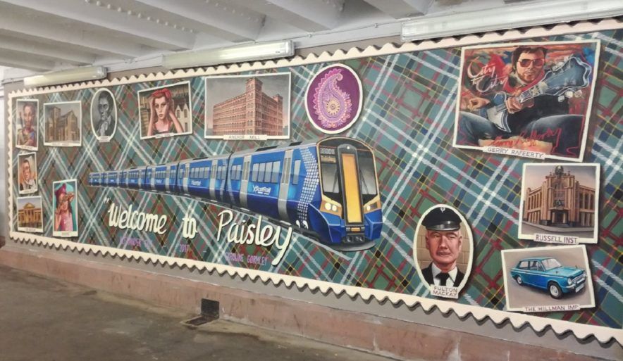 Paisley First mural at Gilmour Street Station