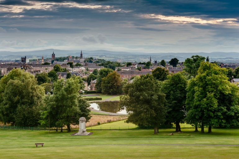 View of Paisley from Barshaw Park