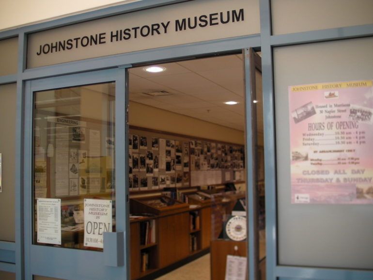 Front doors of Johnstone history museum