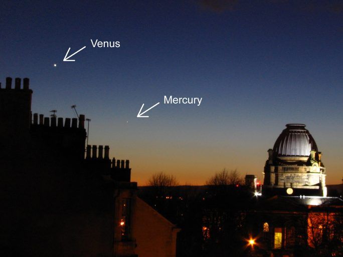 Venus & Mercury as seen from Coats Observatory balcony
