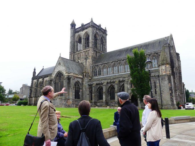 Visitors to Paisley Abbey