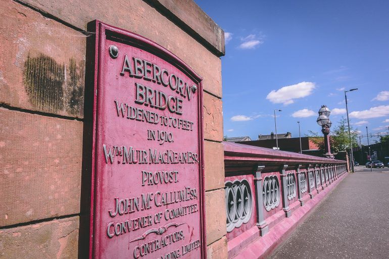 Abercorn Bridge walkway in Paisley