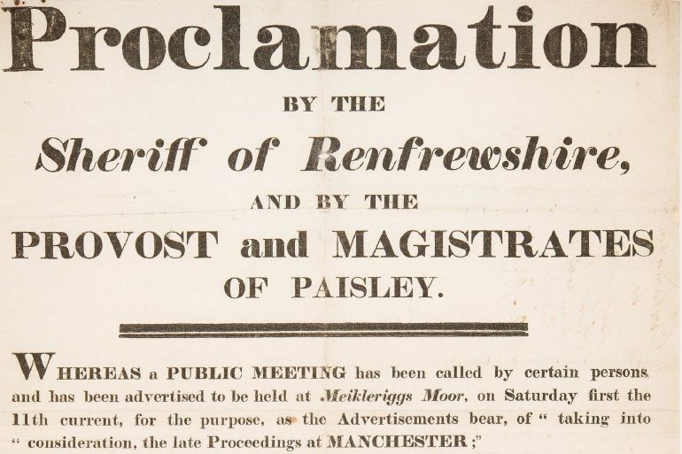Proclamation of public meeting (excerpt)