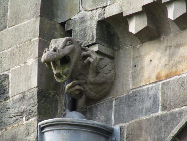 Gargoyle on the exterior of Paisley Abbey