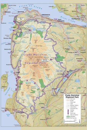 Clyde Muirshiel Regional Park map image