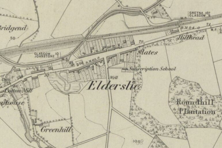 Old map of Elderslie