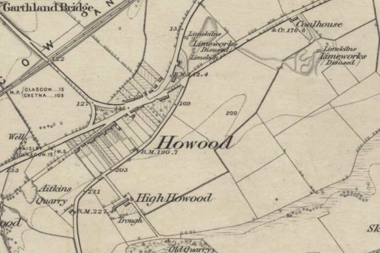 Old map of Howwood