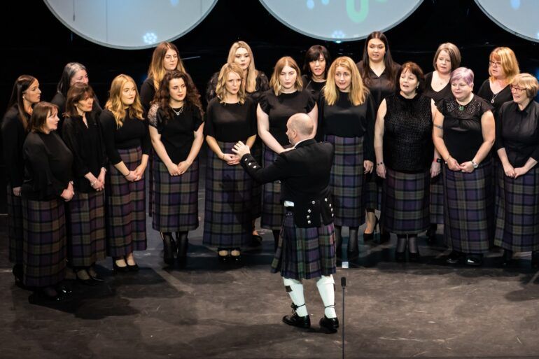 Choir competing at Royal National Mòd