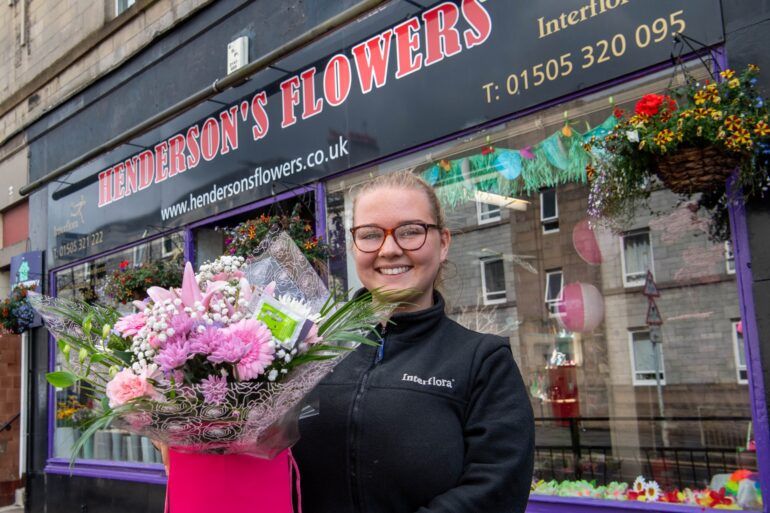 Henderson's Flowers promote Spend Local