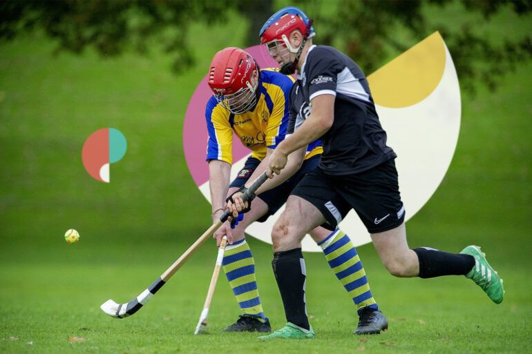 Mens Shinty with branding