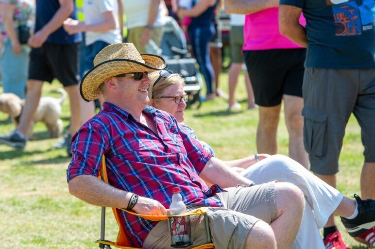 Couple sitting on chairs at Renfrew Gala Day 2023