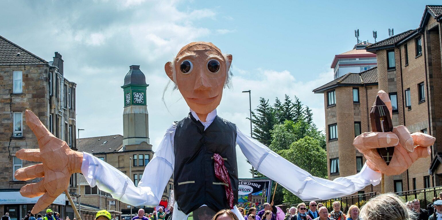 Sma' Shot Day parade in Paisley town centre