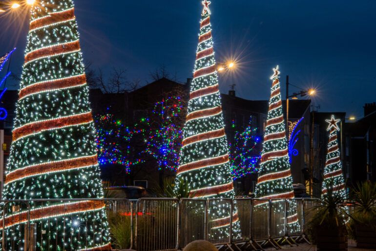 Christmas tree lights in Renfrew