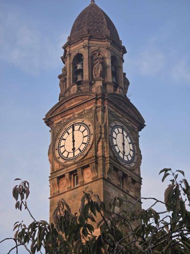 An image of Paisley Town Hall clock tower.
