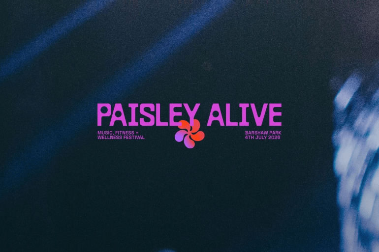 Paisley Alive words on a dark background.